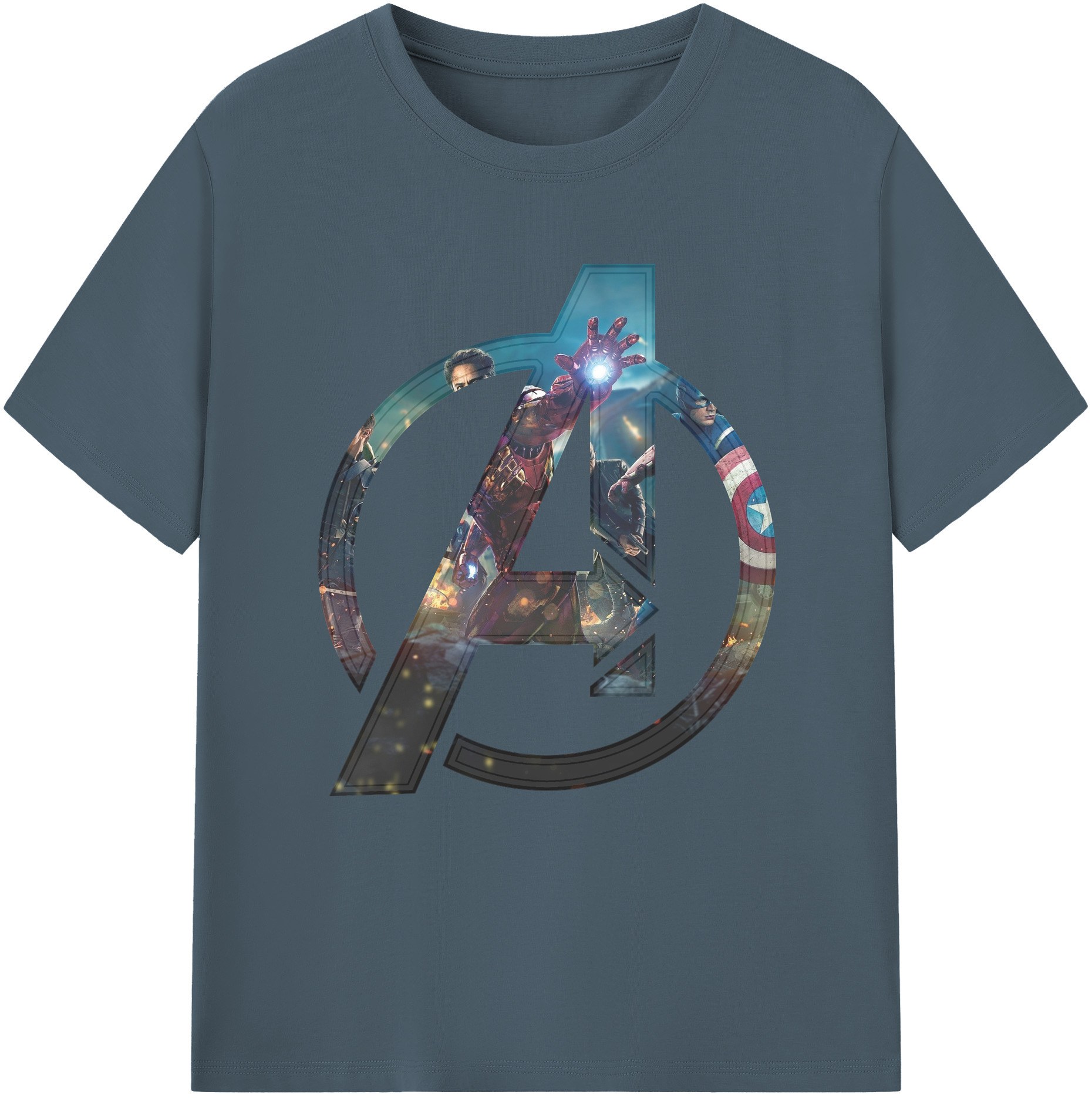 （画像用） アベンジャーズ The Avengers 綿100％半袖Tシャツ（フロントプリント）